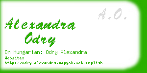 alexandra odry business card